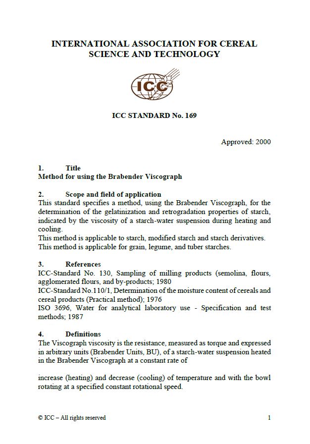 169 Method for using the Brabender Viscograph [Print]