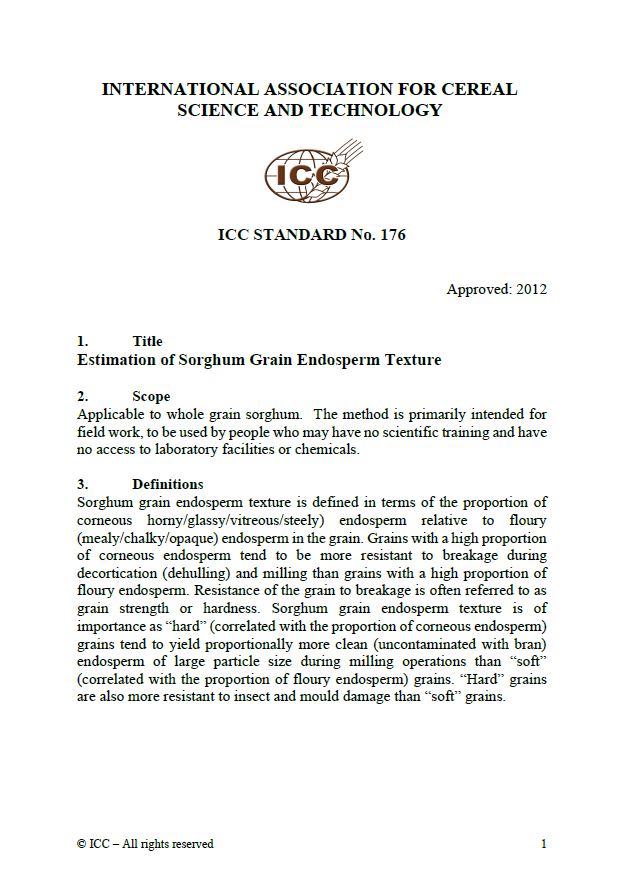 176 Estimation of Sorghum Grain Endosperm Texture [Print]